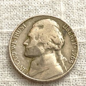 Vintage 1964 D Jefferson Nickel
